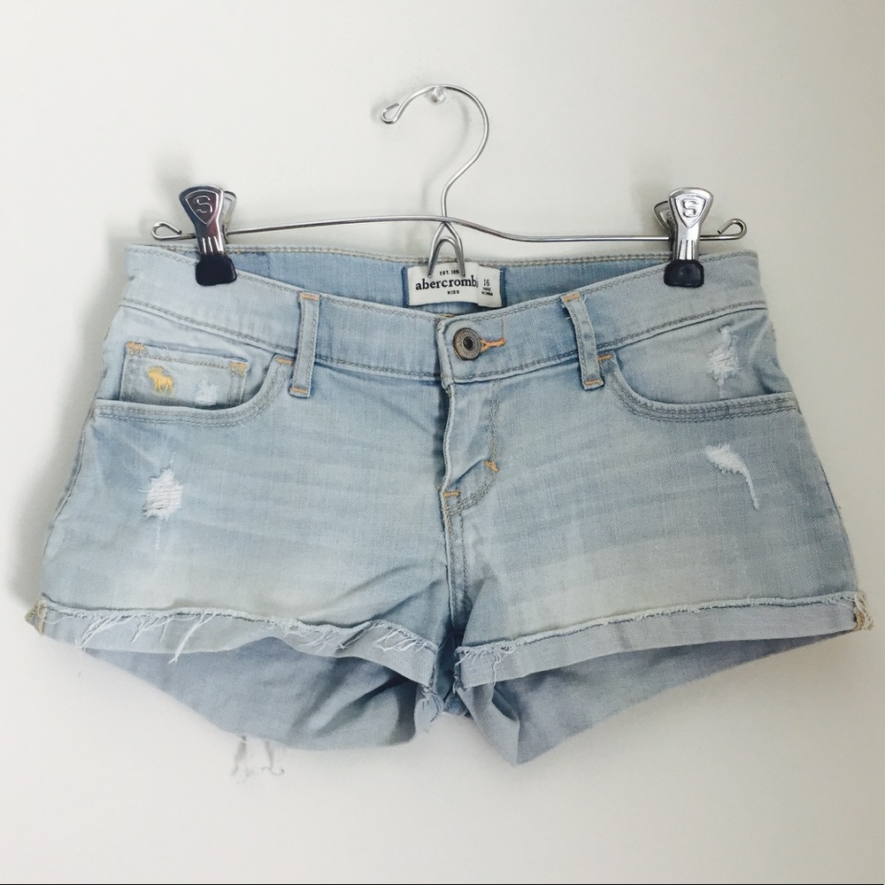 Abercrombie Fitch A&F Shorts Denim Light Wash Jean